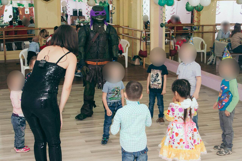 Черепашки ниндзя на празднике
